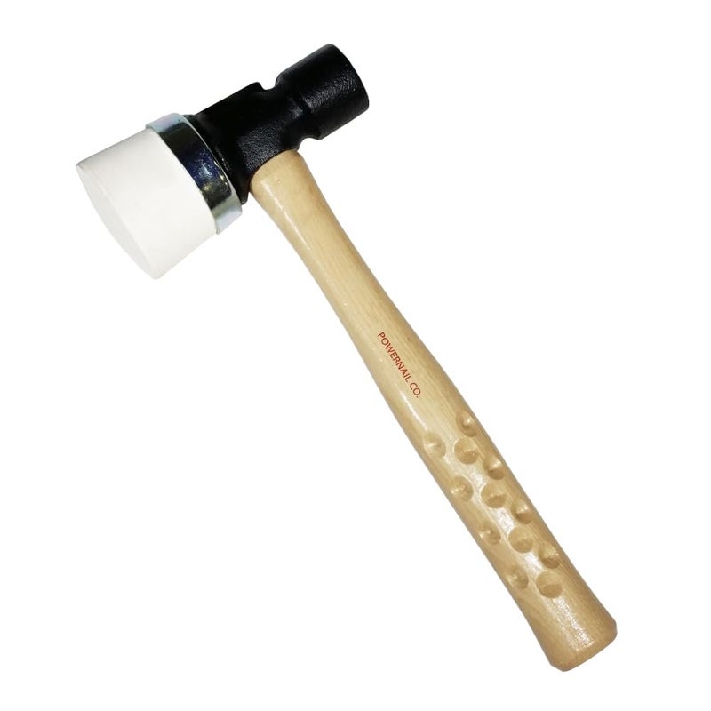 Powernail No. 5 Iron White Rubber Capped Mallet - Image 1